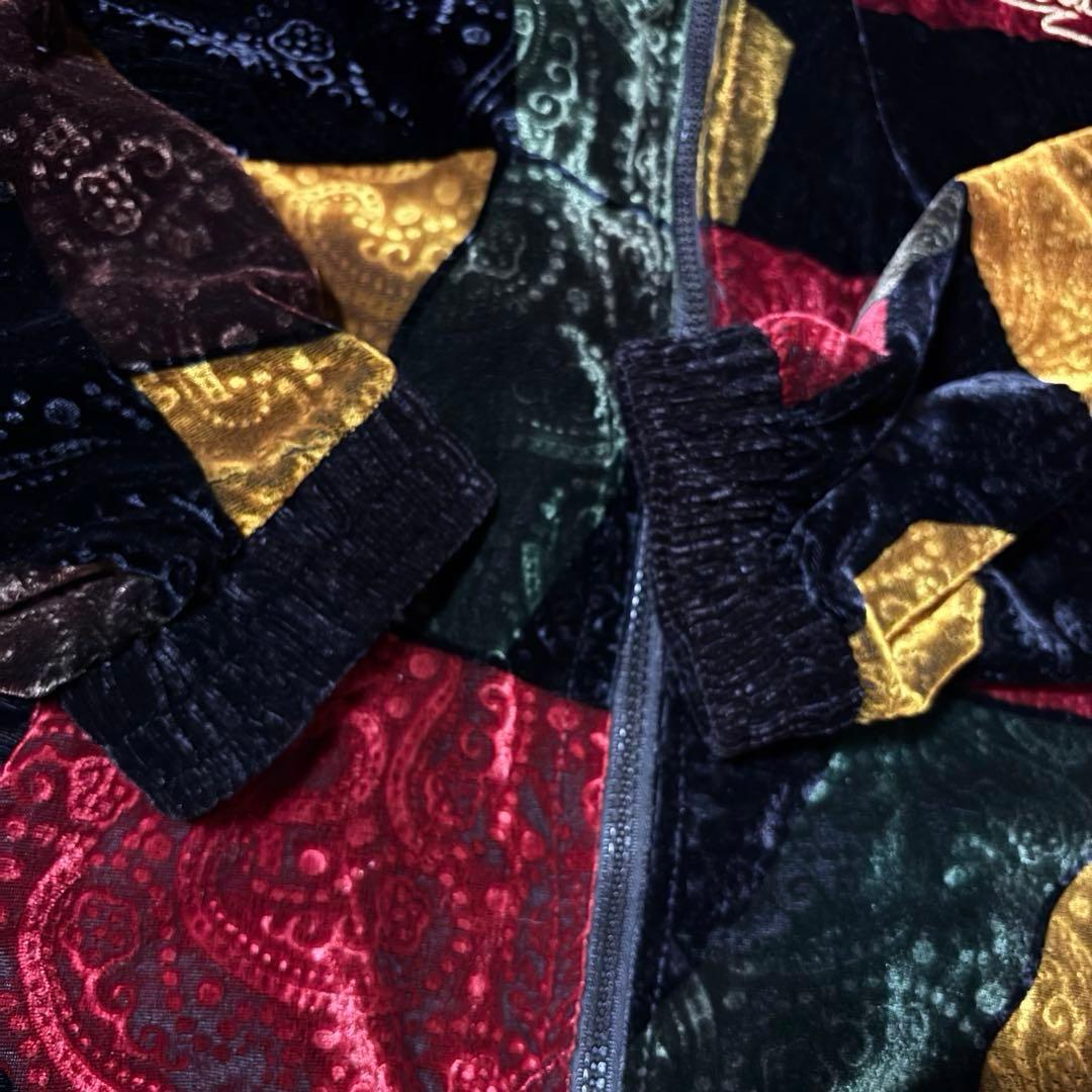 Jackie Vital ヴィンテージ　ベロアジャケット　フルジップ　ペイズリー