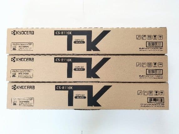 新品 京セラ 純正トナー CS-8116K ブラック ３箱