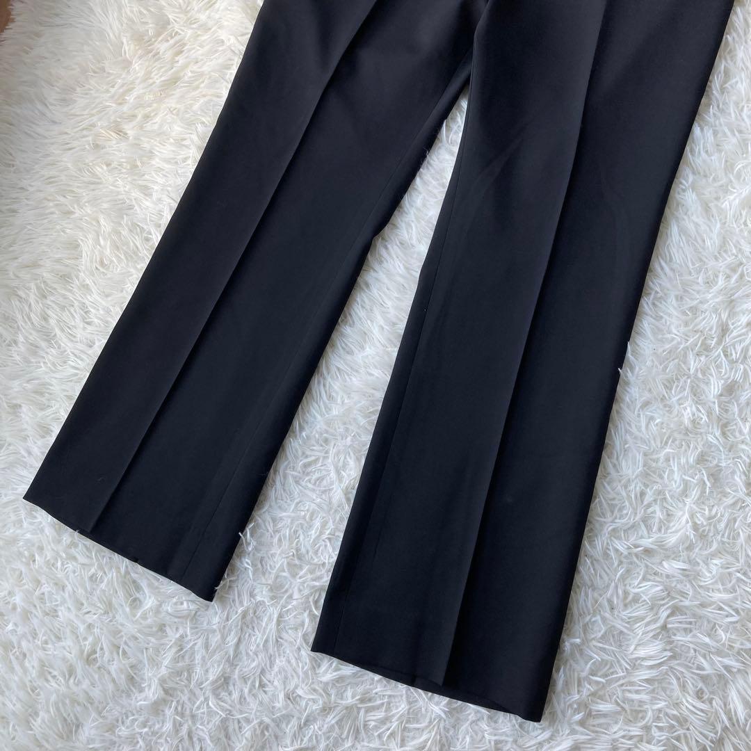 【特大・美品】 n line Precious フレアパンツスーツ 黒 19号