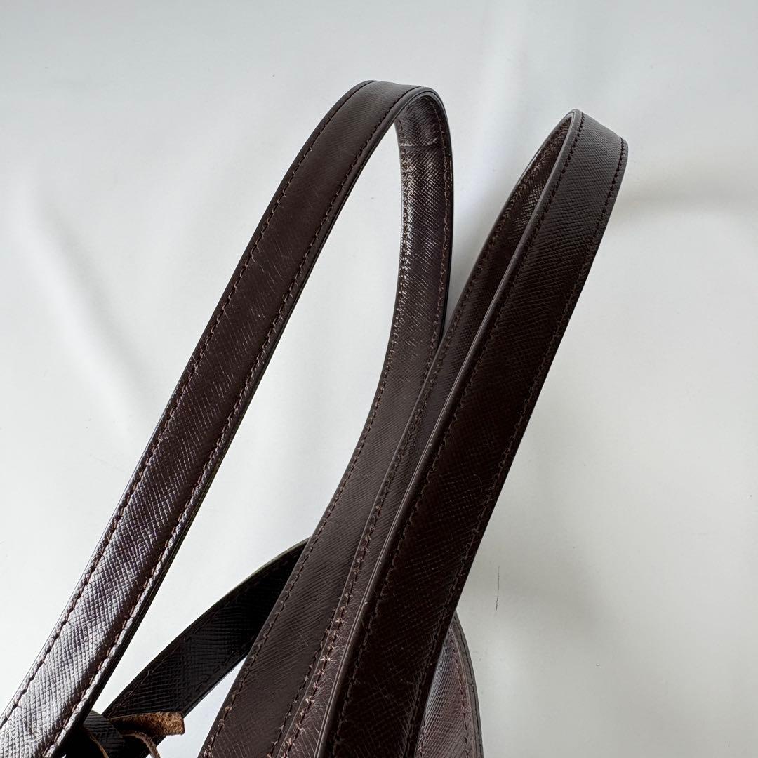 良品　バーバリー リュック 巾着 フラップ ノバチェック シャドーホース