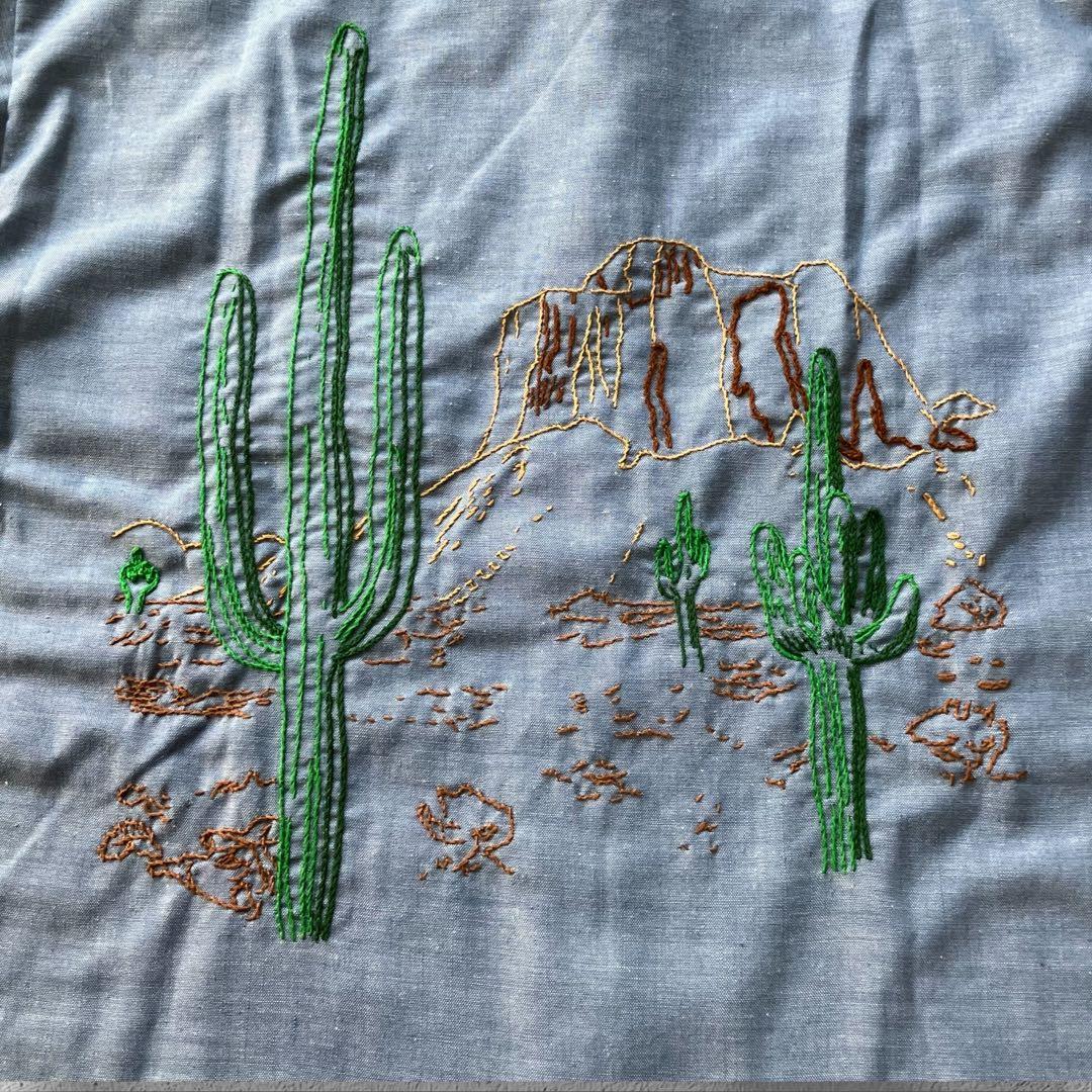 【極美品】70s BIG MAC 刺繍 シャンブレーシャツ バック刺繍 L相当