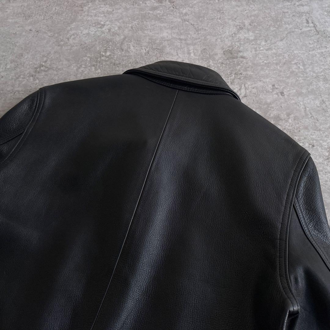 未使用級■WACKO MARIA【M】本革 レザージャケット ドット 総裏 黒