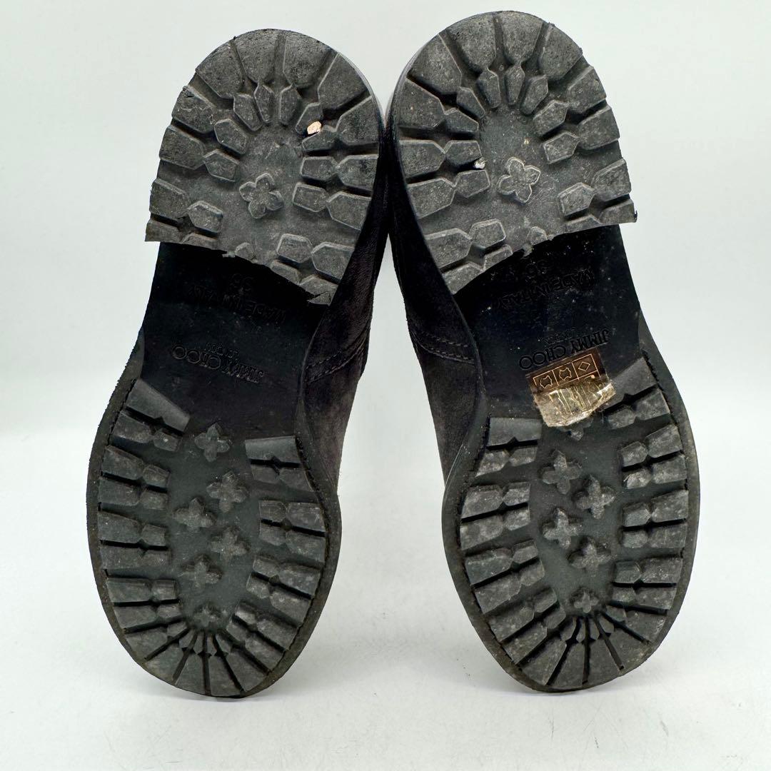 JIMMYCHOO ジミーチュウ　スエードバイカーバックルブーツ