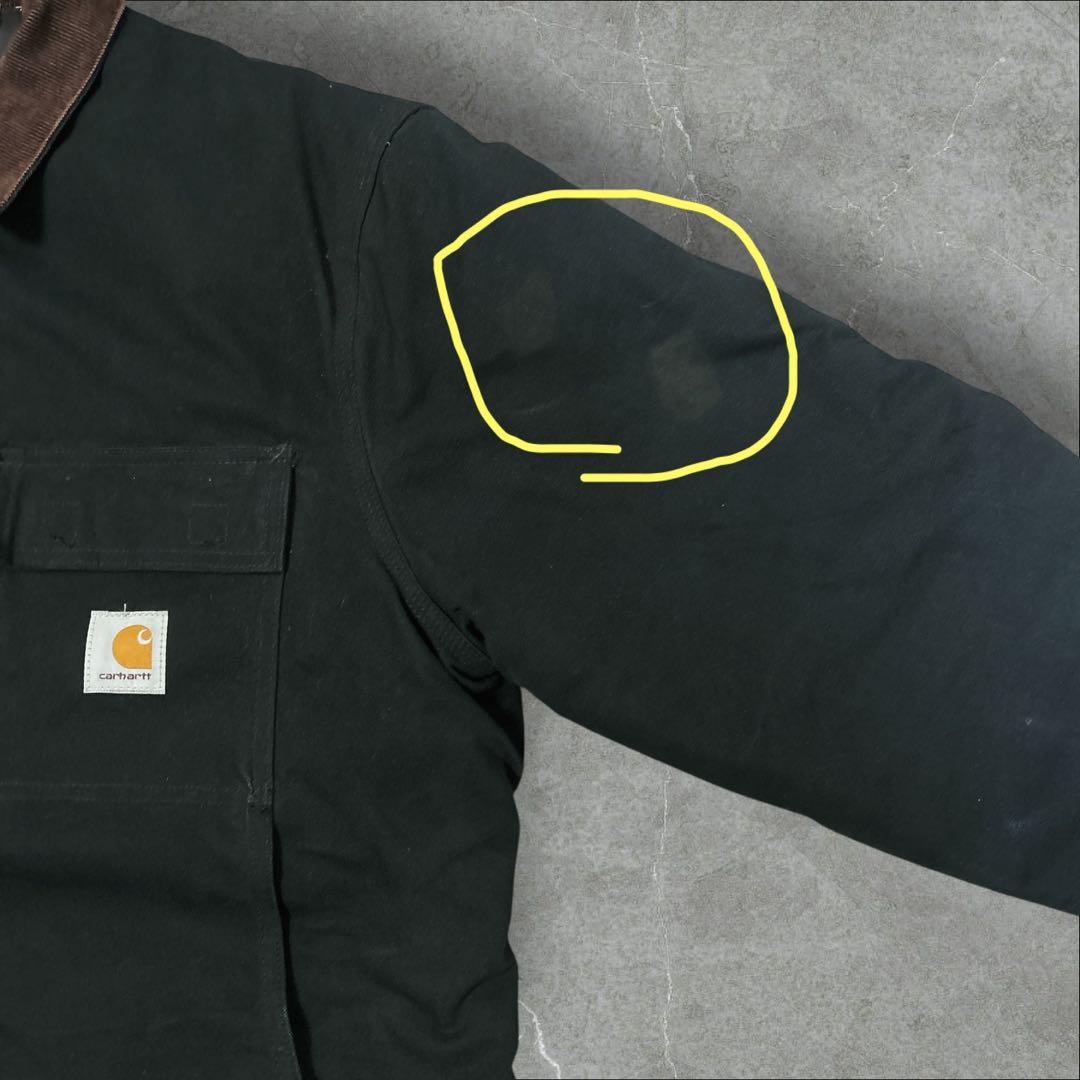 54]カーハート パッチロゴ ダック地 トラディッショナルコートジャケット古着