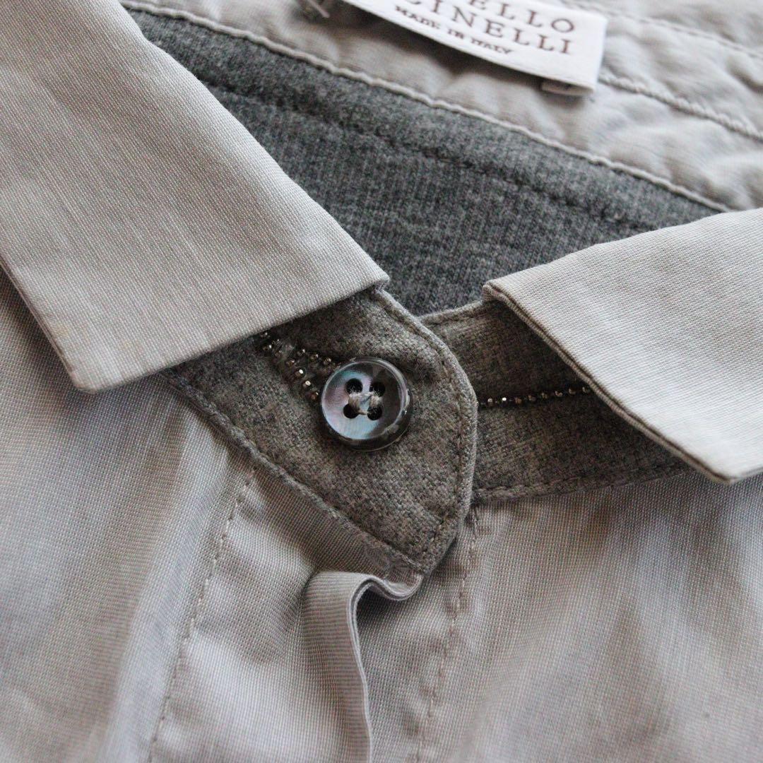 5362【美品】ブルネロクチネリ　コンビネーションニット カシミヤ混 モニーレ