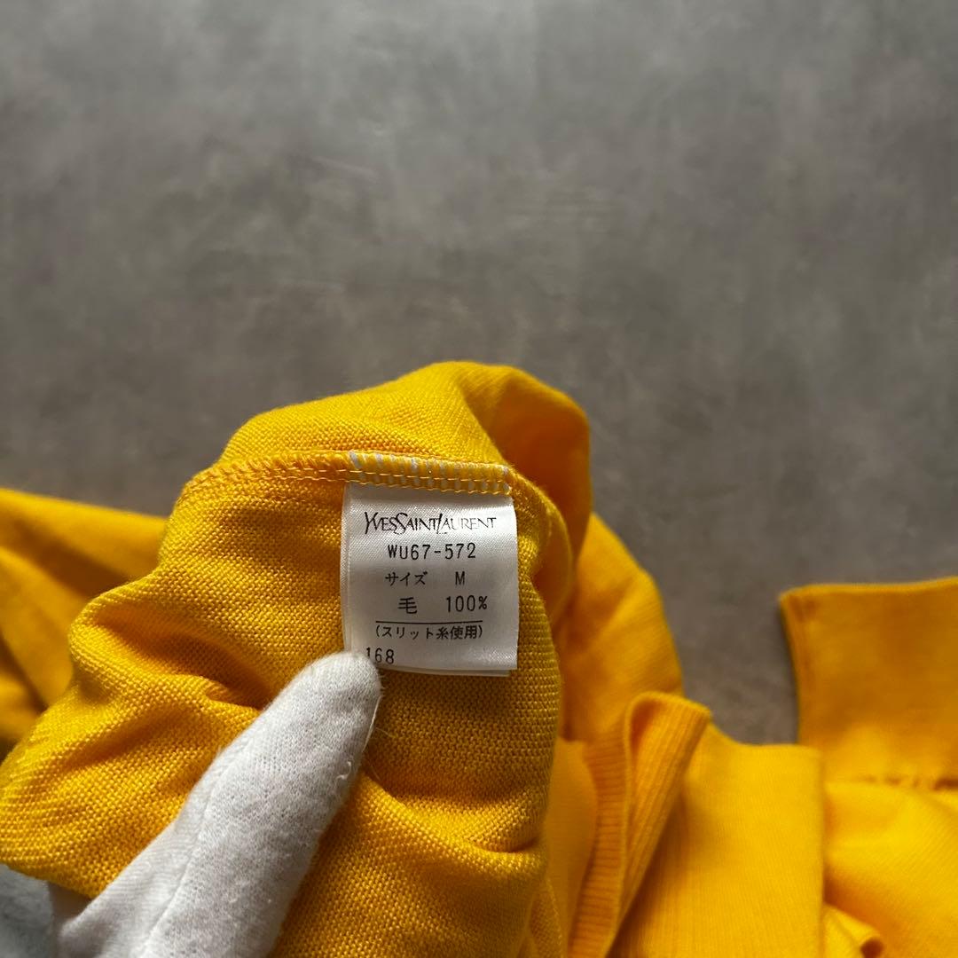 トップス retro Yves Saint Laurent cardigan yellow