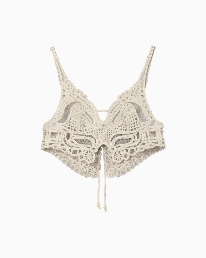 トップス mamekurogouchi Cording Embroidery Vest