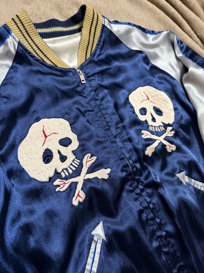 ２面用 テーラー東洋 スカル 龍 日本限定版 スカジャン vintage サテン