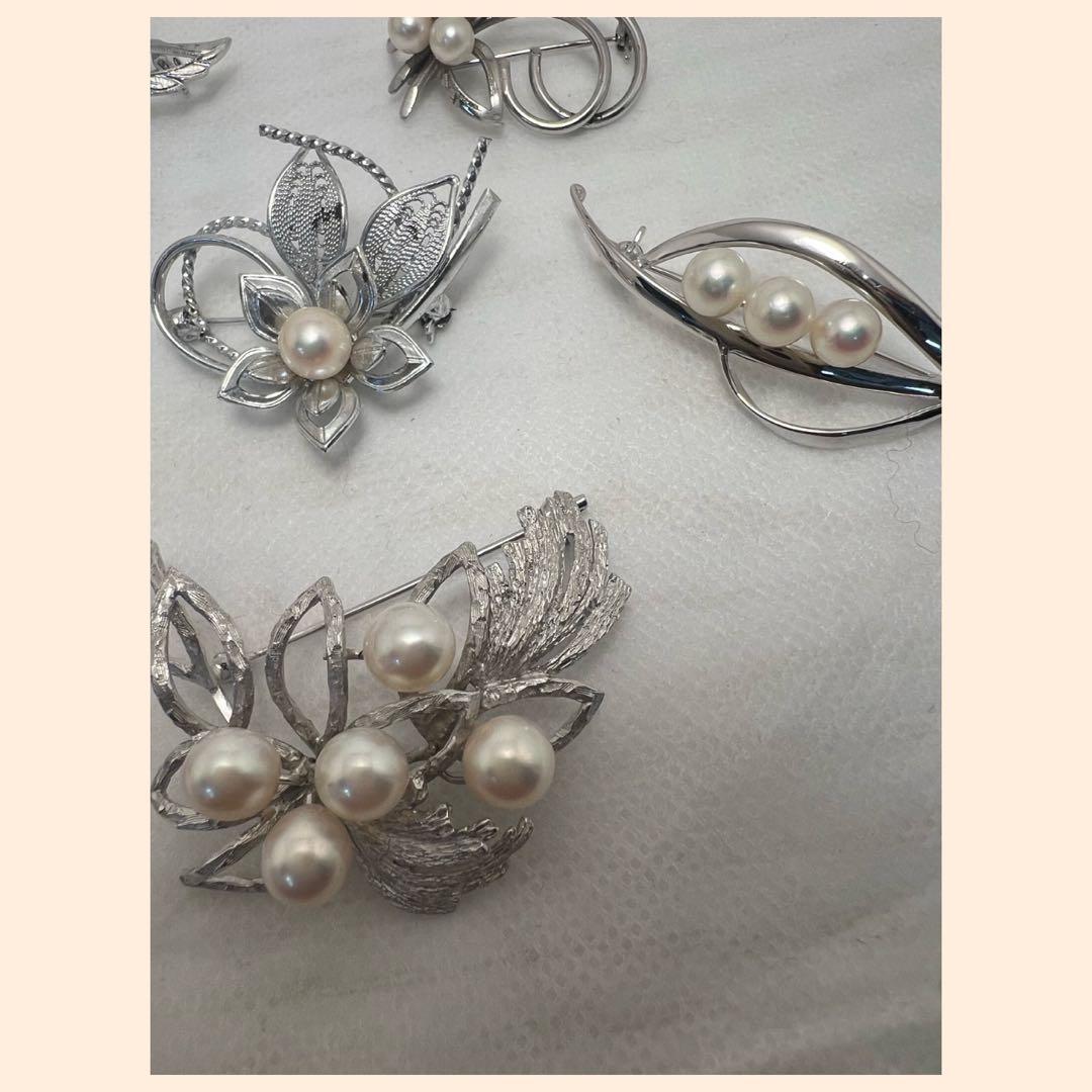 本真珠ブローチ おまとめ6点 良品