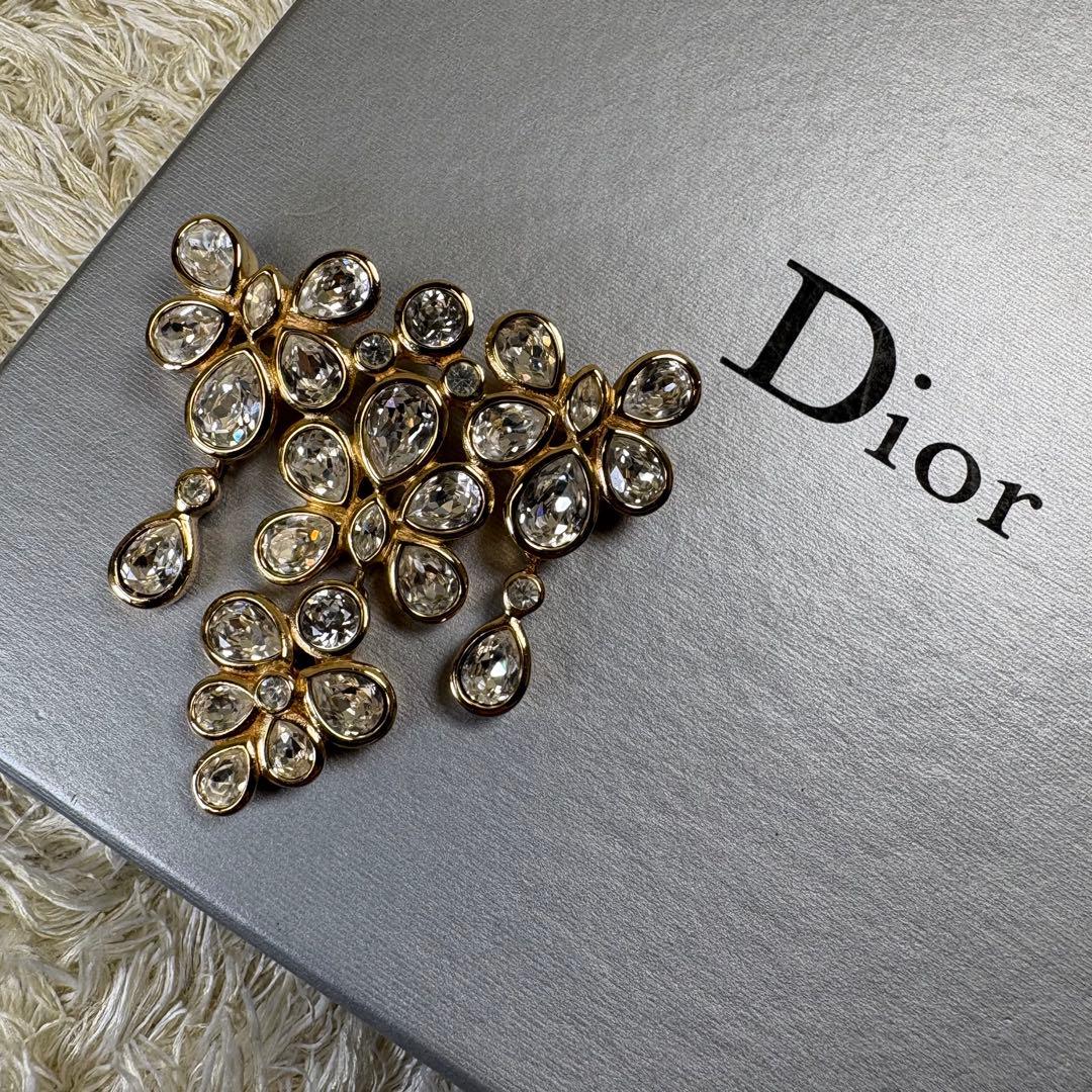クリスチャンディオール　ヴィンデージ　ビジュー　スイング　ブローチ