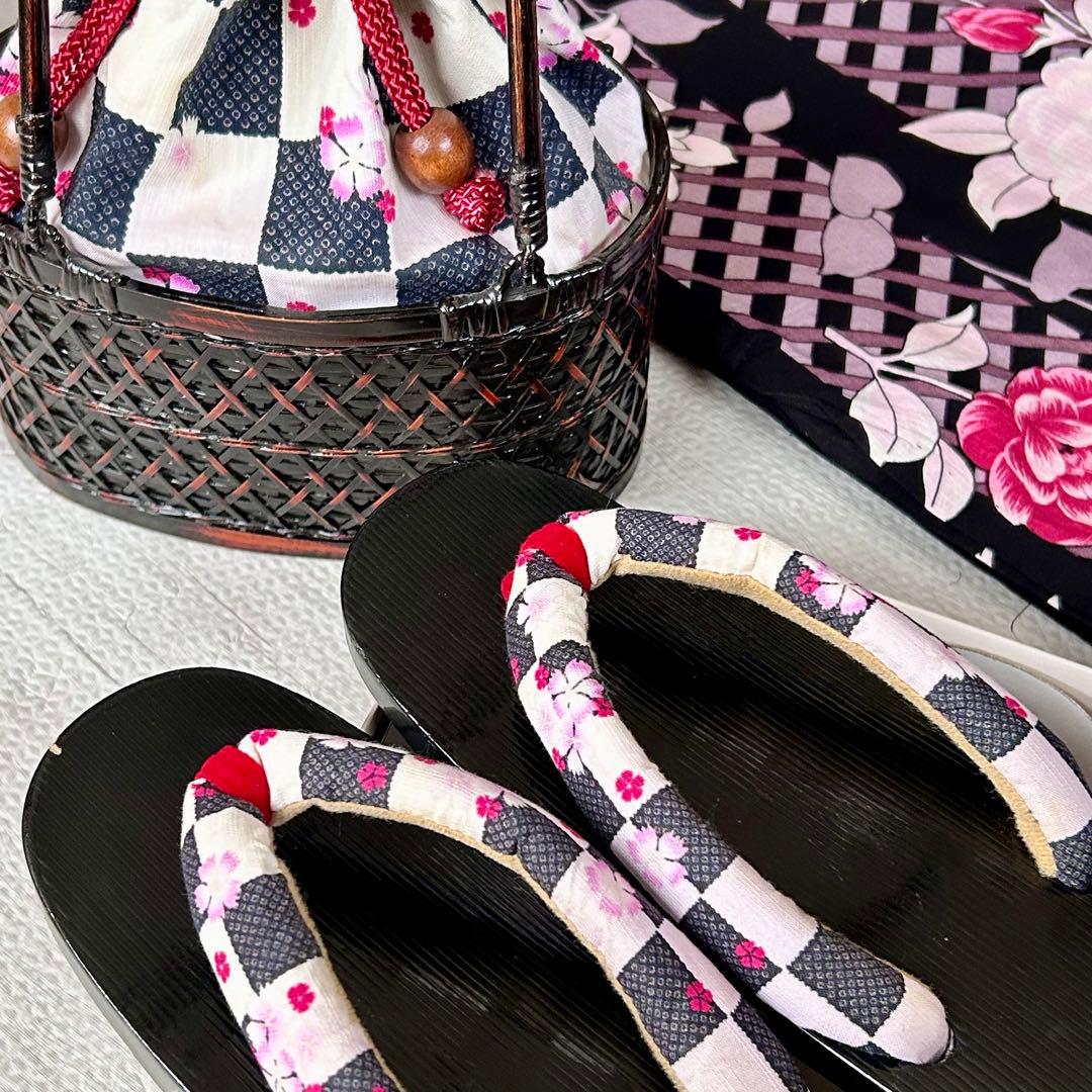 きものやまと　浴衣フルセット（6点）＋着付け小物セット（5点）計11点セット