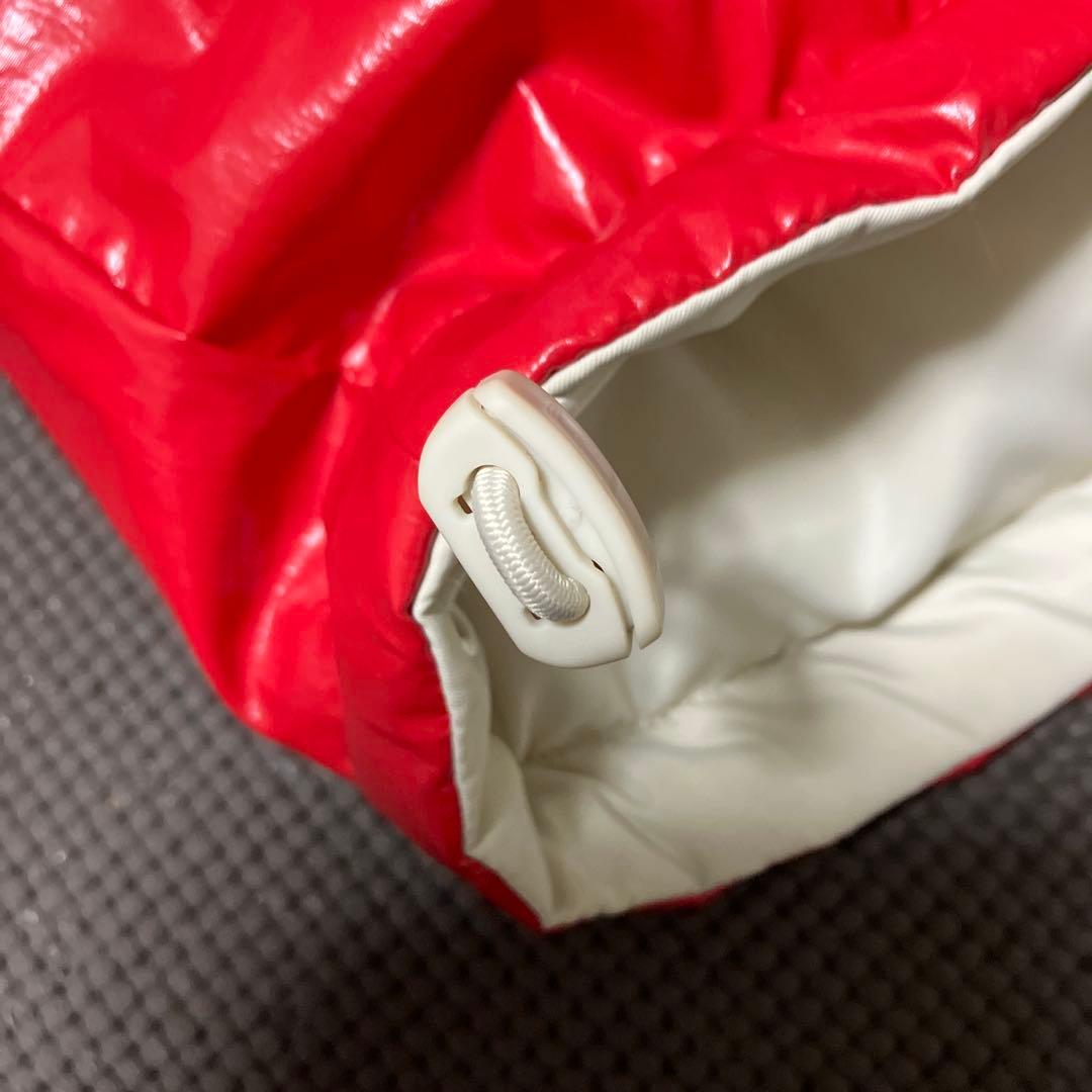 ダウンジャケット ホワイト/レッド Mサイズ