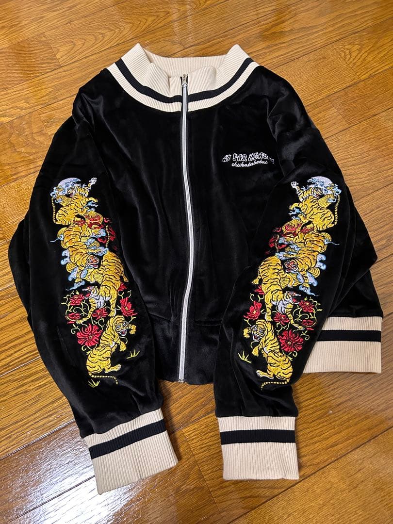と*と様 Tiger track jacket【Black】 チュウカタベタイ