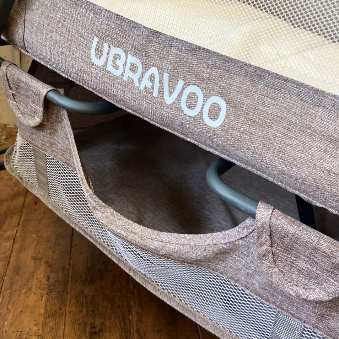 UBRAVOO ユーブラボー 折りたたみ式 ベビーベッド マットレス ベビー寝具