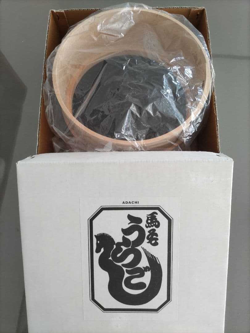 足立茂久商店 馬毛うらごし器 木ベラなし 箱取説あり 和菓子づくりに