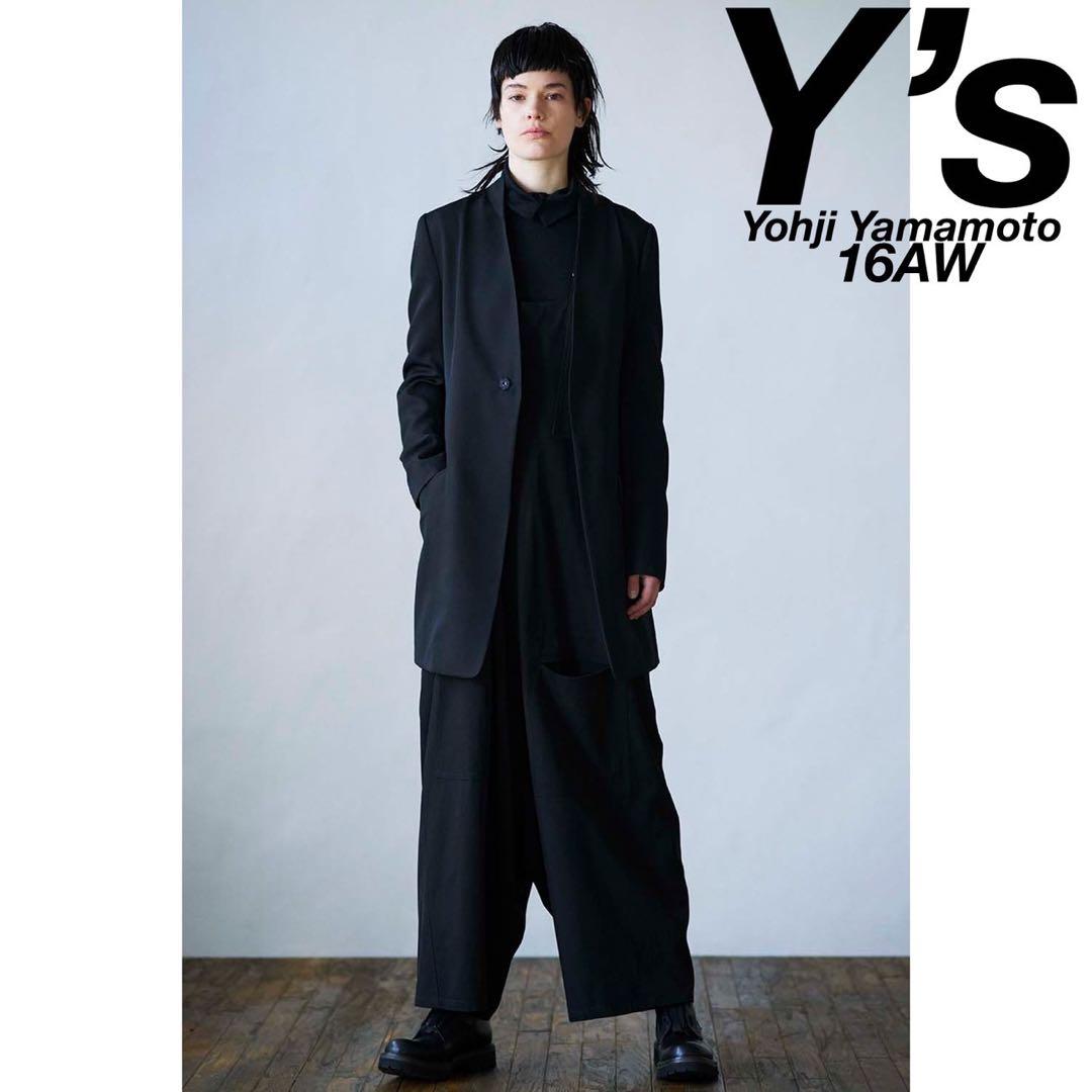 希少 美品 16年製 ワイズ 上質 ウール ハイネック デザイン ニット