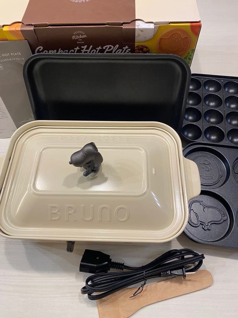 BRUNO PEANUTS コンパクトホットプレート エクリュ　スヌーピー