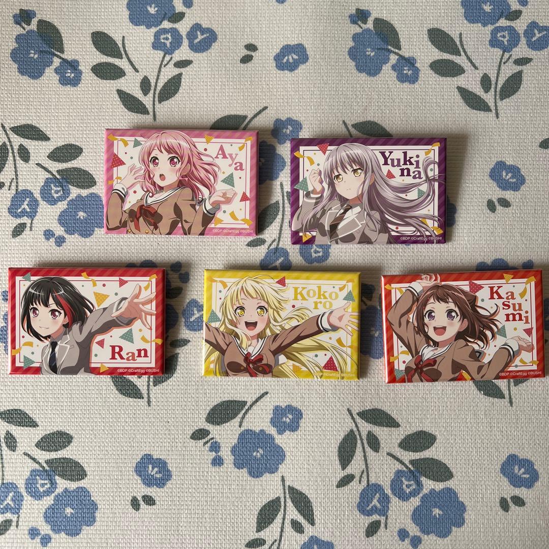 バンドリ！BanG Dream! ウィーク！ スクエア缶バッジ 5点セット