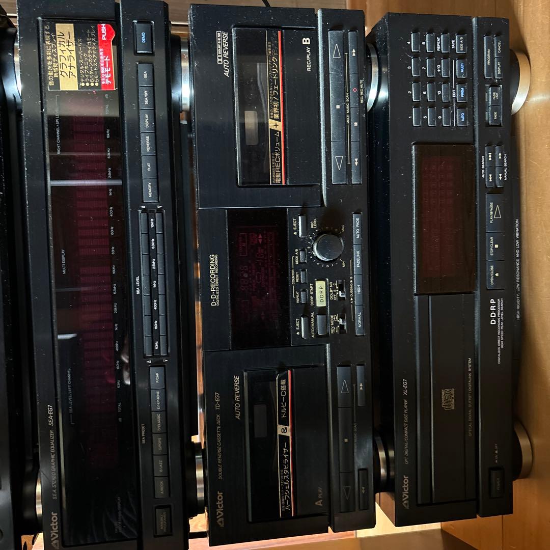 Victor コンポ CDプレーヤー カセットデッキ