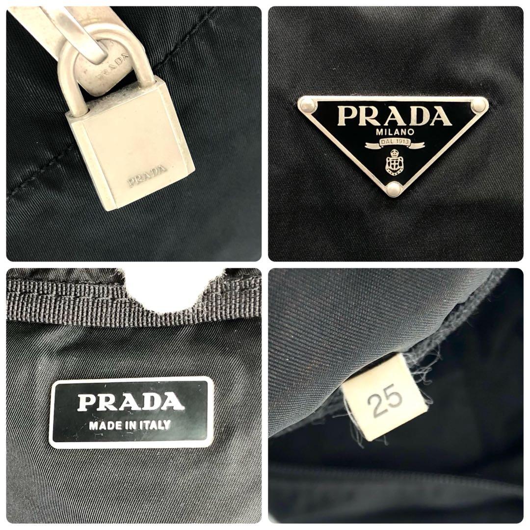 【極美品・使用感少ない✨】プラダ　ボストンバッグ　肩掛け可能　南京錠　鍵付き