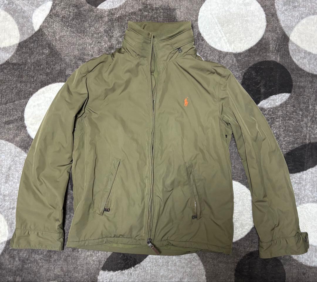 美品 ポロラルフローレン 2way ブルゾン ジャケット メンズ カーキ M