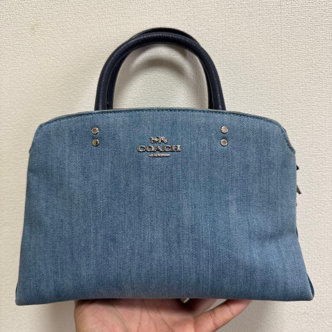 くまさん専用COACH 2way デニムハンドバッグ　ショルダーバッグ