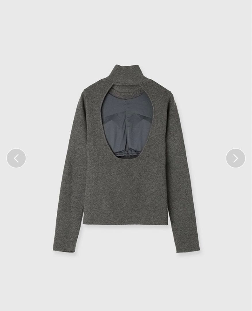 anuans バックオープンニットトップス/カップイン