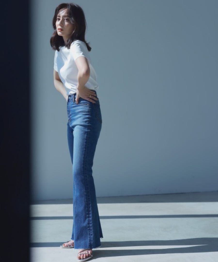 【めるる】Semi flare denim/セミフレアデニム