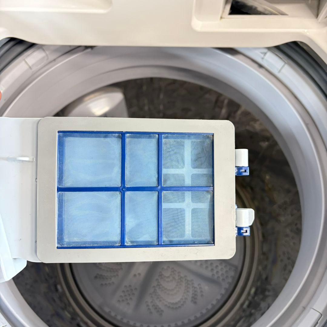 744 完全動作品乾燥機能付き　洗濯機　SHARP　ガラストップ　スタイリッシュ