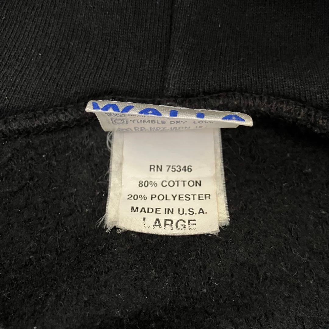 USA製 ワラワラスポーツ リバースウィーブパーカー 黒 L ブランク