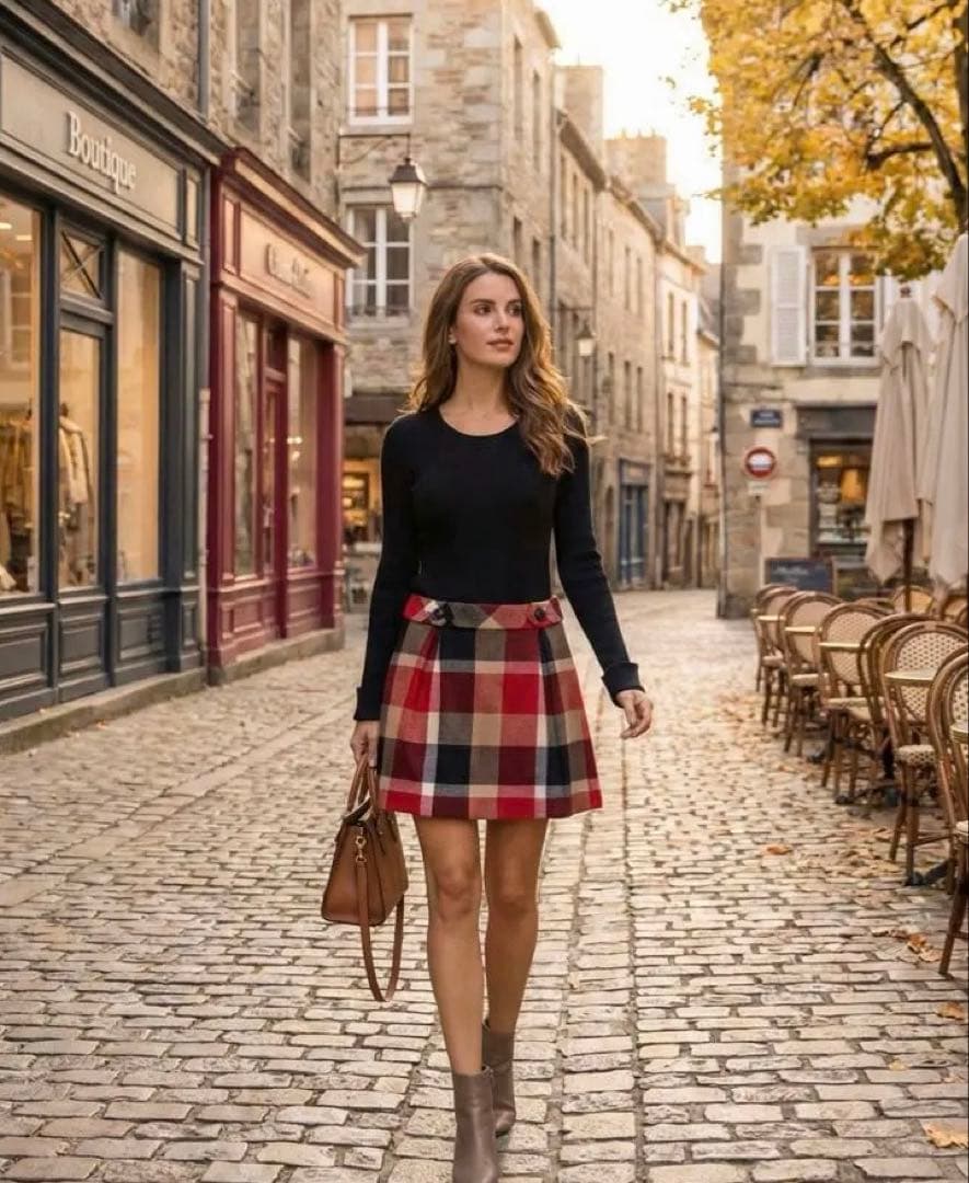 ブルーレーベルクレストブリッジ　ワンピースM38 バーバリー