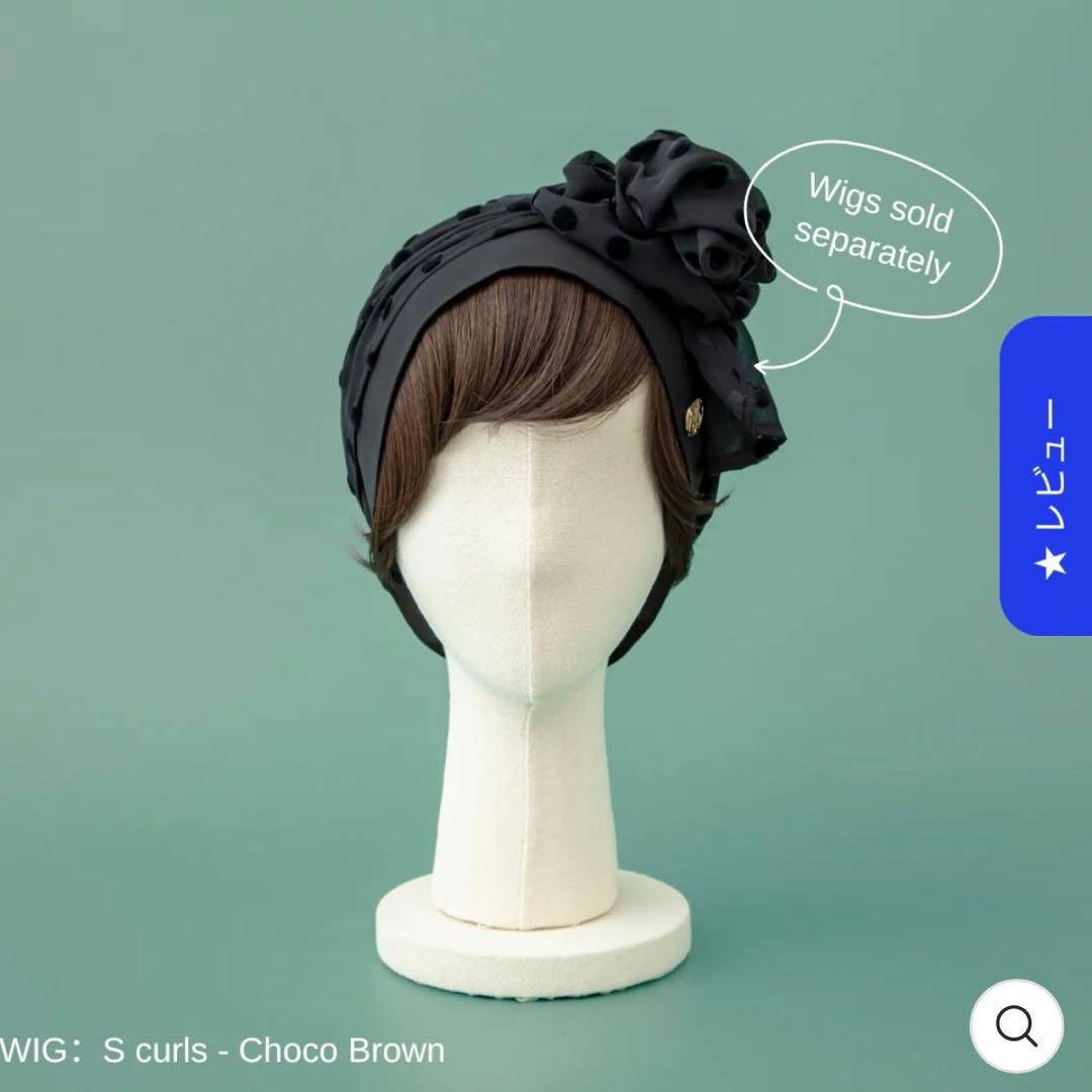 BAREN バレン スカーフハット　ドット水玉　エクステWIG ウィッグ　医療用