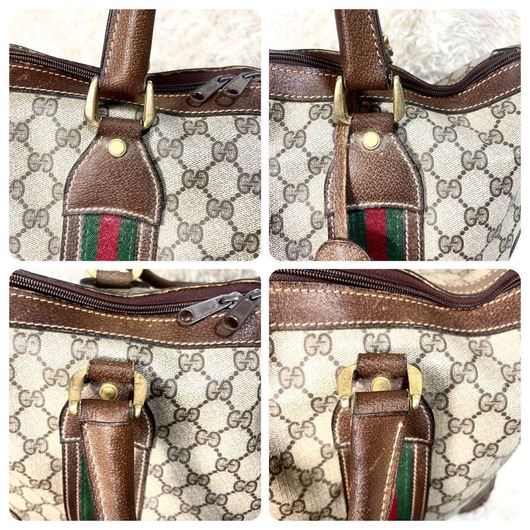 GUCCI グッチ　ボストンバッグ ハンドバッグ　シェリーライン　大容量