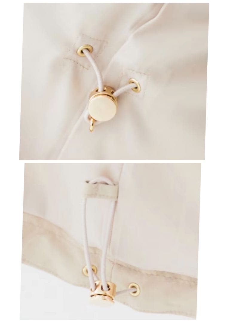 アンタイトルXSサイズ　きれいめ春コート　フード2wayモッズコート