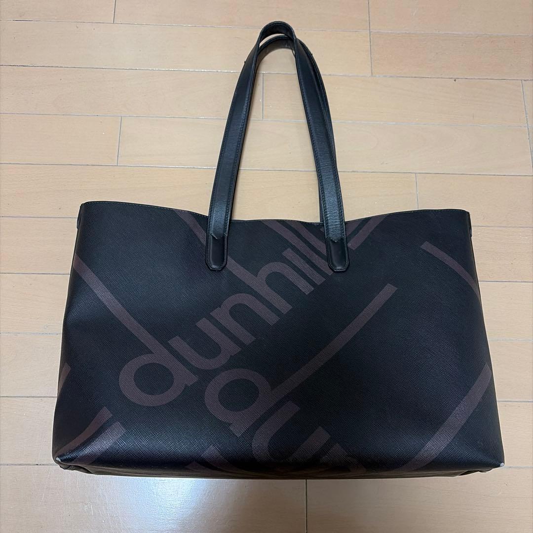 dunhill ダンヒル　ブラック トートバッグ　ロゴバッグ