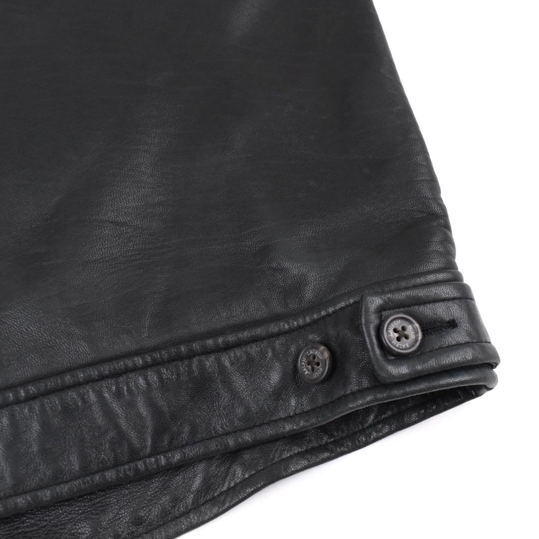 90s Polo Ralph Lauren Leather Jacket 黒