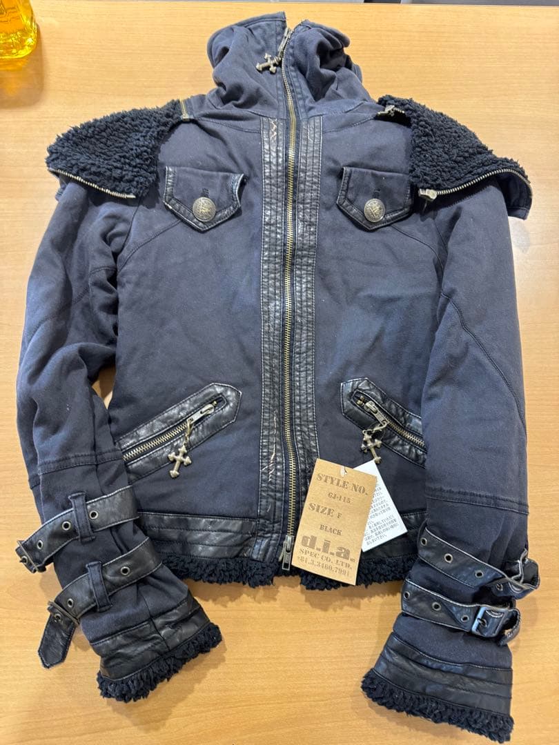 d.i.a. ブラック ミリタリージャケット GJ-115 サイズF