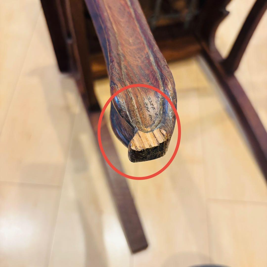 アンティーク チェア 英国 本革 真鍮鋲 ヴィクトリア 一点物 即発送