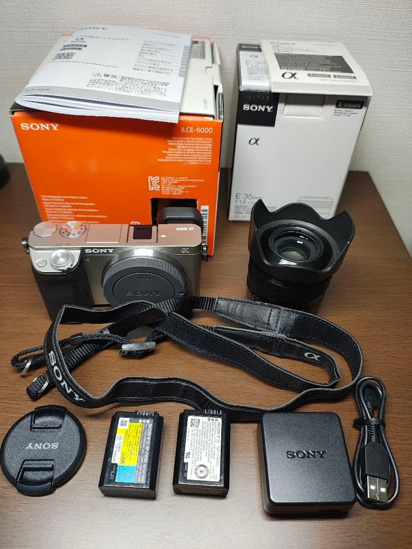 【brown】SONY α6000 ボディ　SEL35F18 レンズ