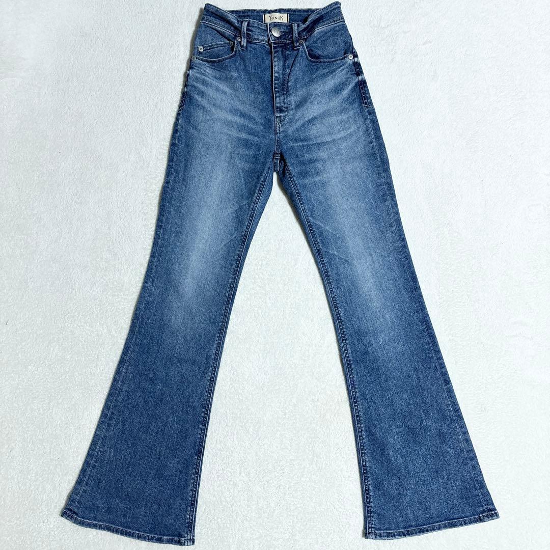 YANUK フレア ブーツカット ストレッチ デニム 23 ヤヌーク