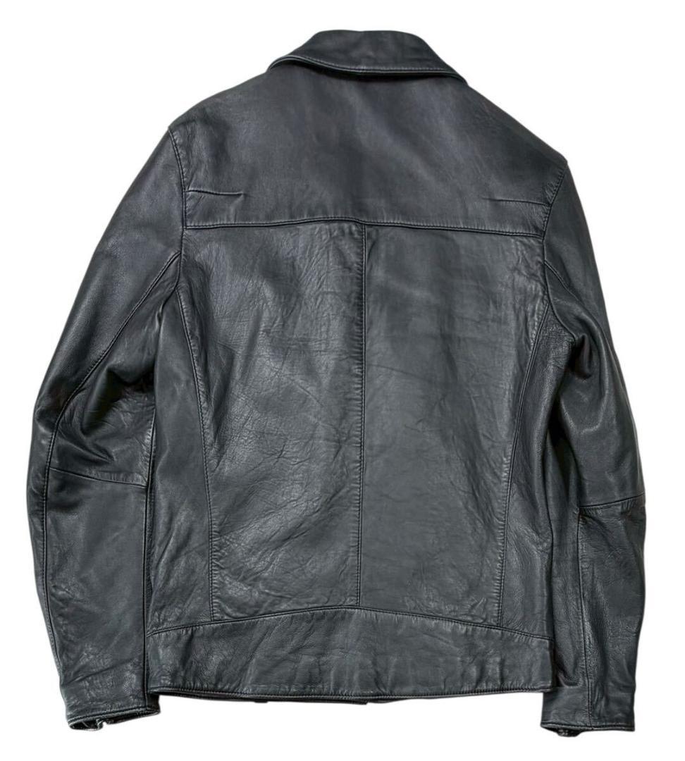 ナンバーナイン シープレザー ダブルライダース ジャケット ブラック 2