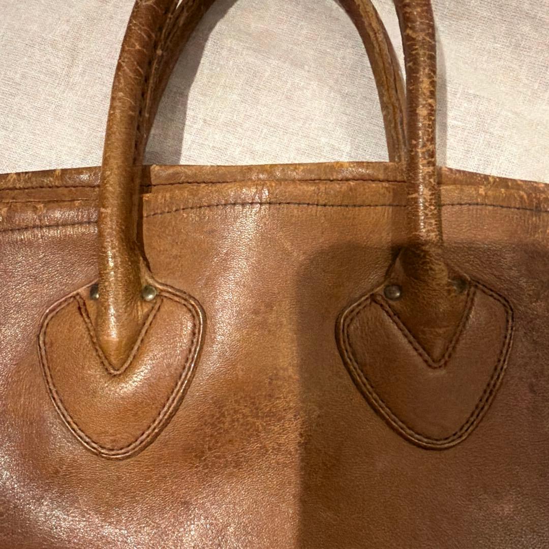 llbean レザートート　ビンテージ　筆記体タグ　60s