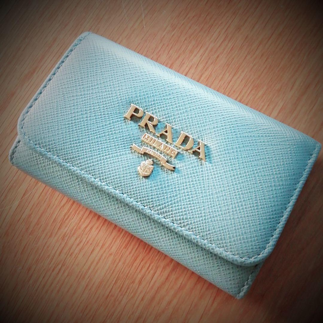 PRADA キーケース マルチカラー 現行品 ギャランティカード 極美品 プラダ