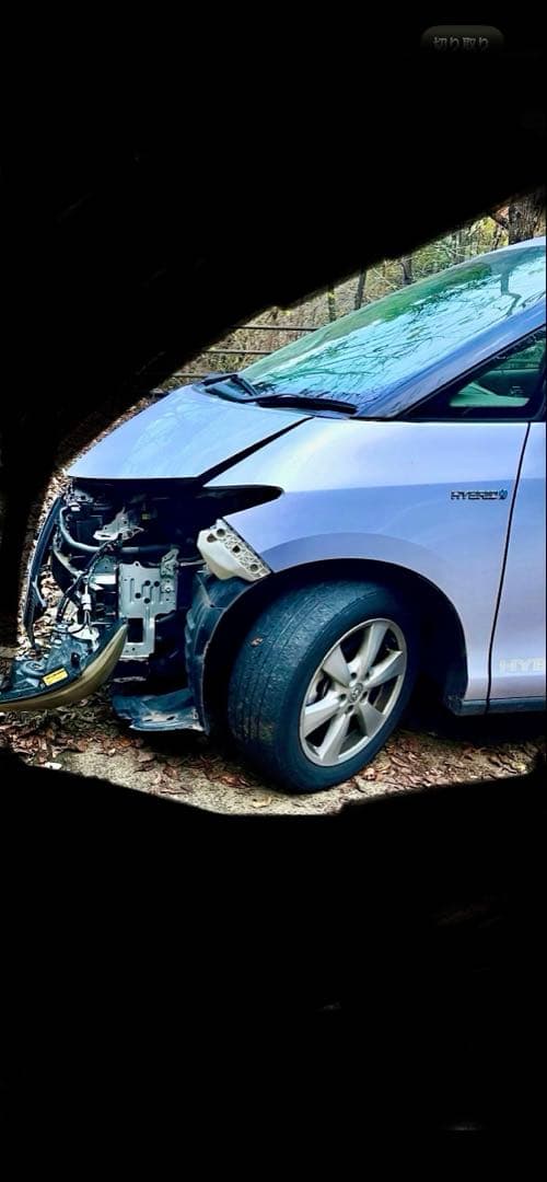 AHR20 エスティマ　ハイブリッド　事故現状　部品取り　丸車