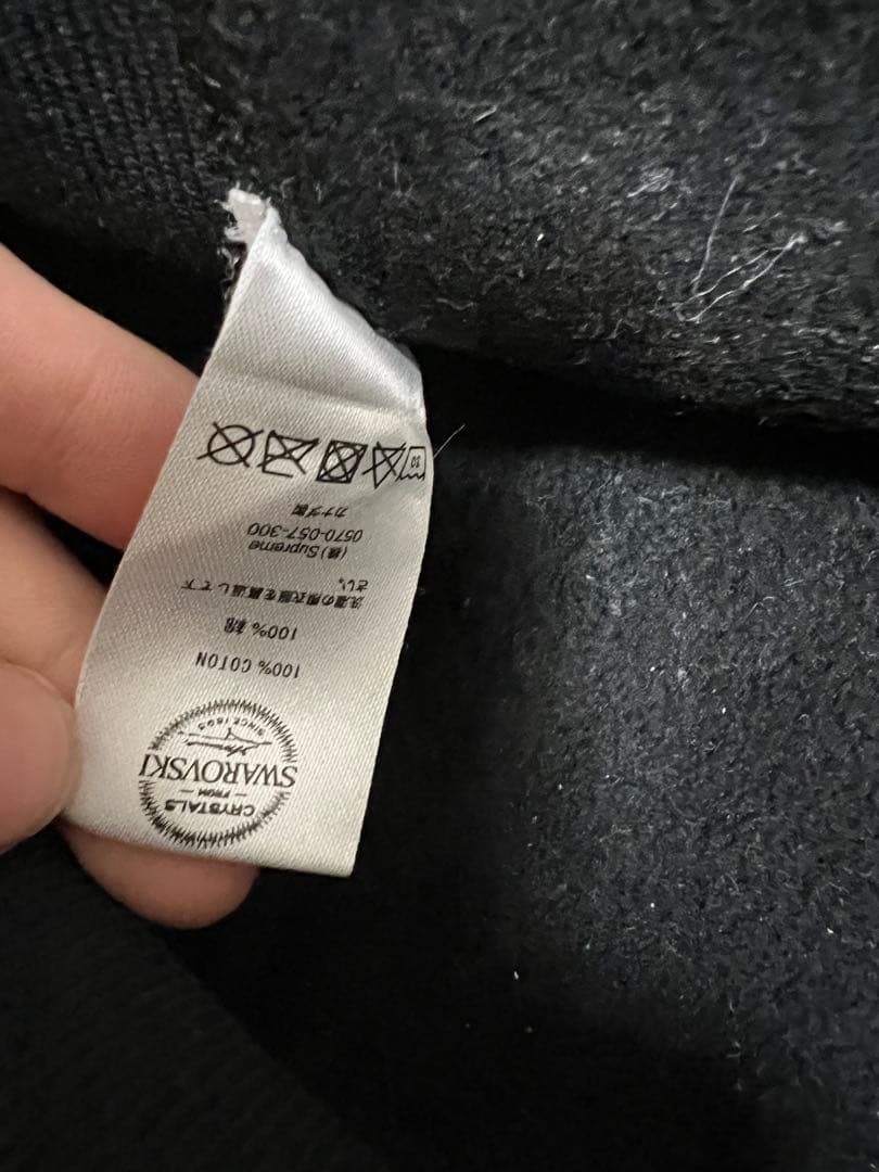 supreme パーカー　スワロフスキー　swarovski