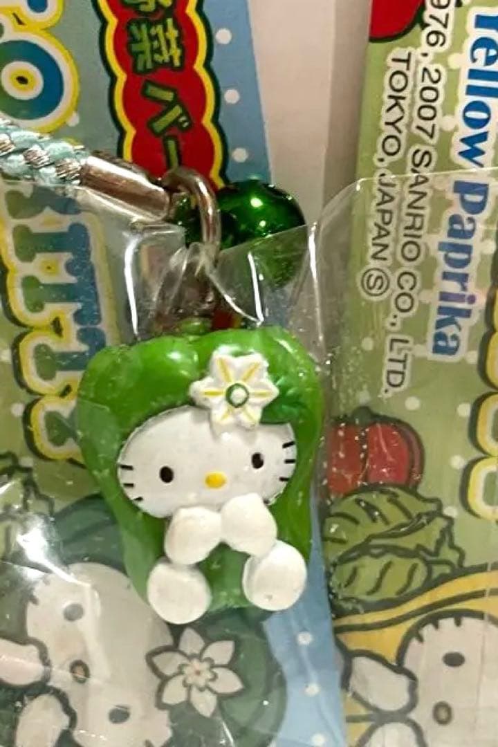 魚*魚様 ハローキティ 根付 ストラップ　夏野菜バージョン 5種セット