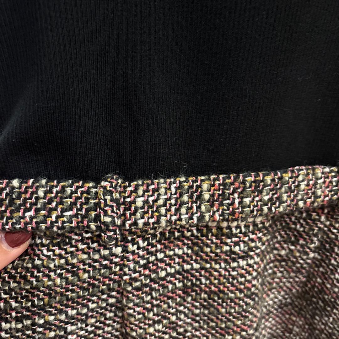 Theory　セオリー　ドッキング　ワンピース　リブ　ニット　ツイード