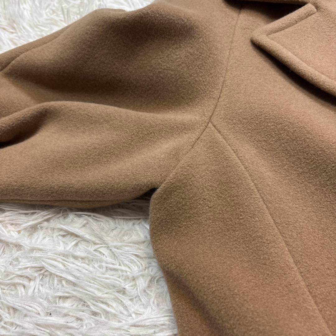 美品☆【アレグリ】イタリア　マキシ丈　ダブルフェイス　アンゴラ　キャメル　11
