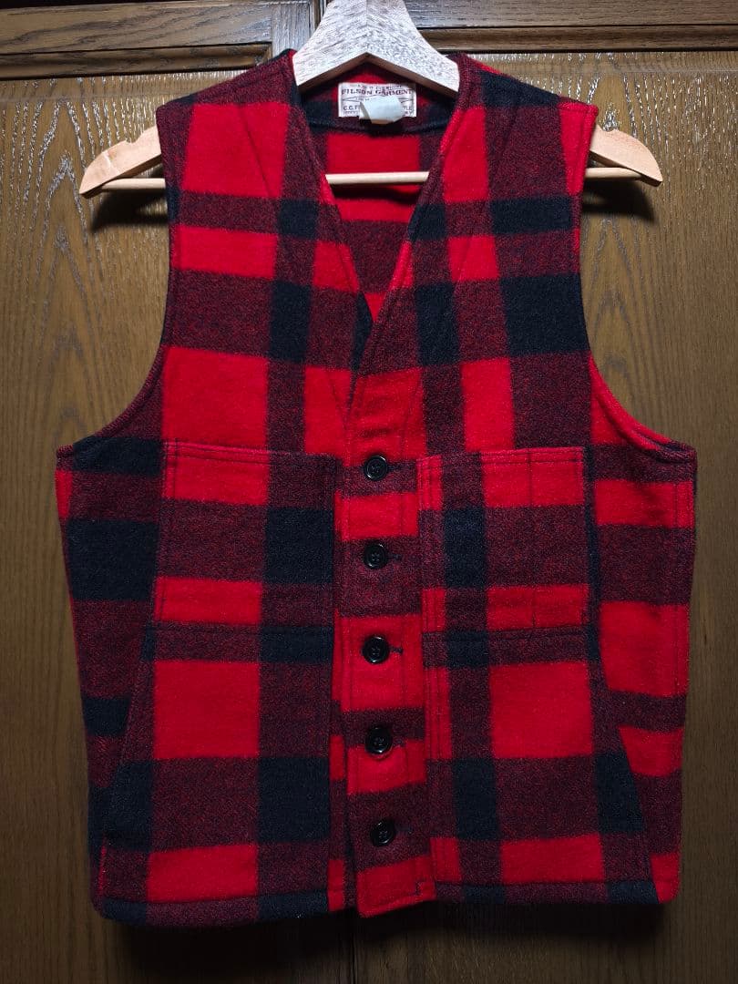 FILSON バッファローチェック　マッキーノベスト　サイズ38 М