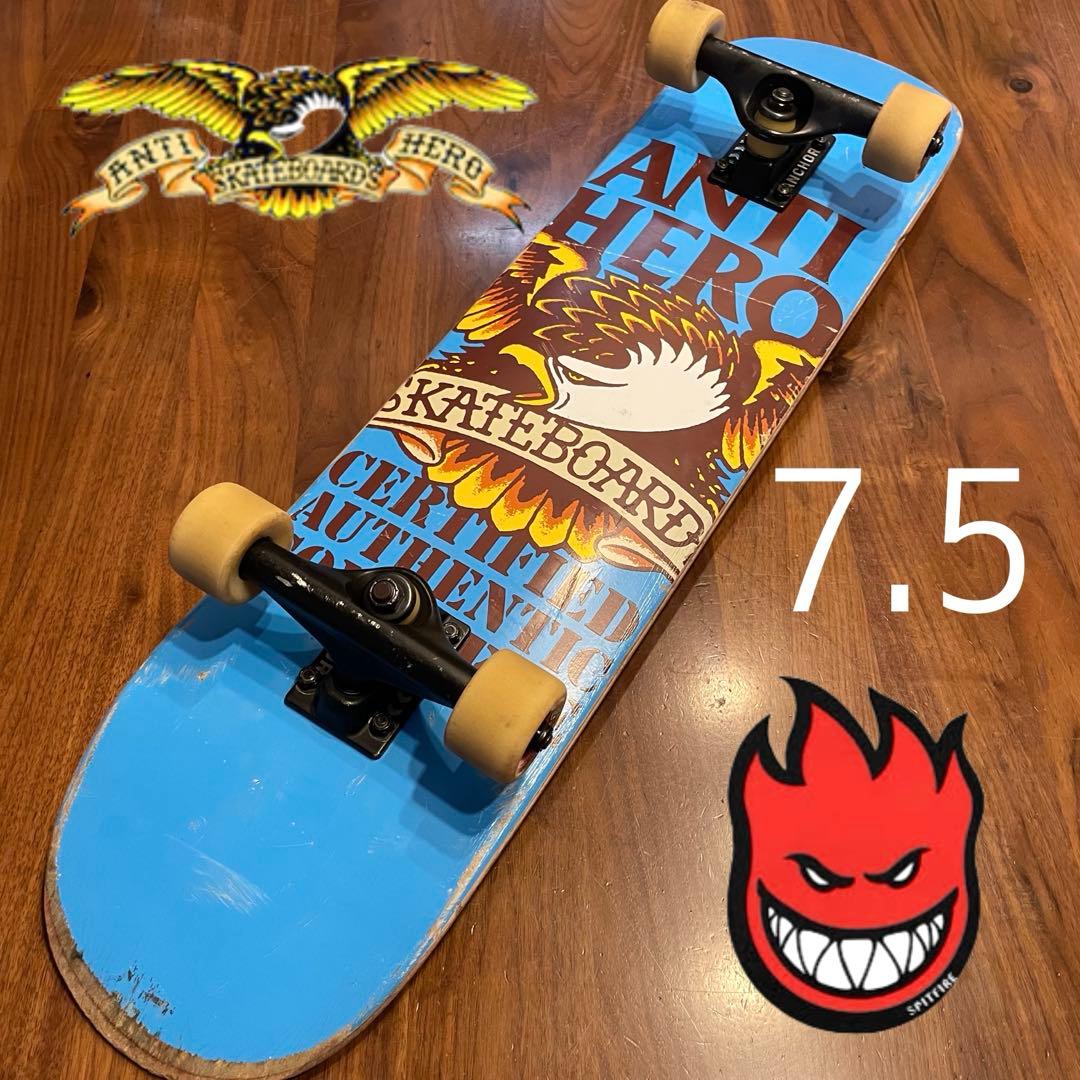 スケートボード　コンプリート　スピットファイア　スケボー　アンチヒーロー　7.5